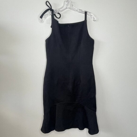 David Meister Dress Womens 8 Strappy Black Sheath Cocktail Textured VTG Strappy - Picture 6 of 8